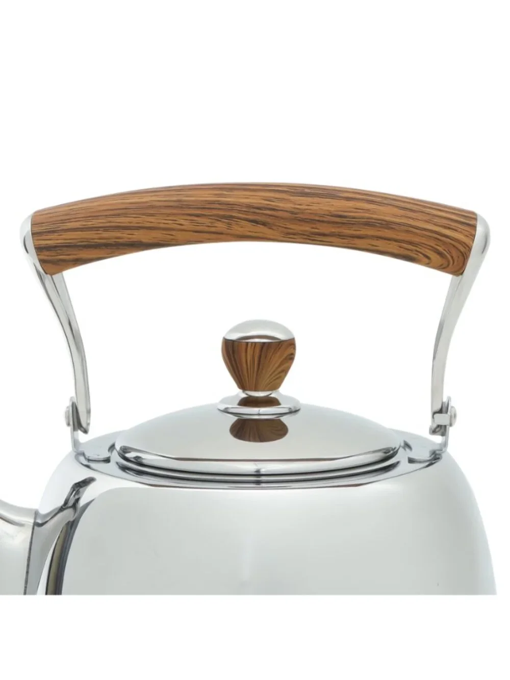 The Pioneer Woman Sliver Stainless Steel Whistling Tea Kettle Folding Handle